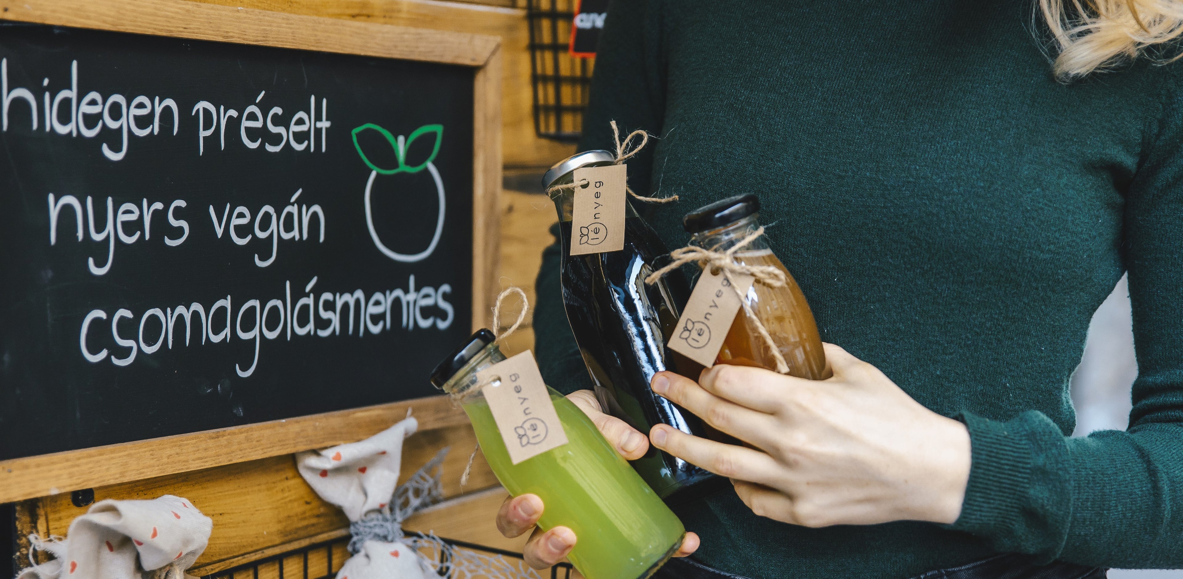 hidegen préselt vegán levek csomagolásmentesen